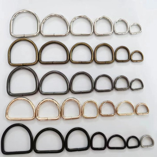Supply barrel plated iron D-shaped buckle iron D-shaped buckle iron D-shaped buckle semi-circular metal ring D-shaped ring bag buckle clothing Auxiliary