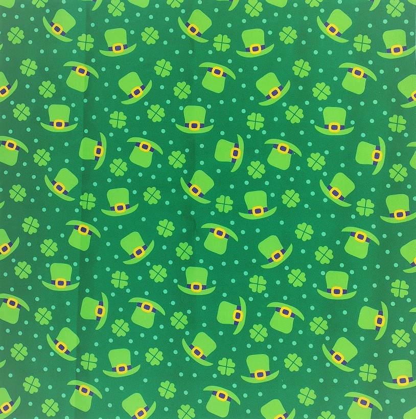 New Clover St. Patrick's Day Irish Day Decorative Digital Printed Fabric Set Spot Wholesale