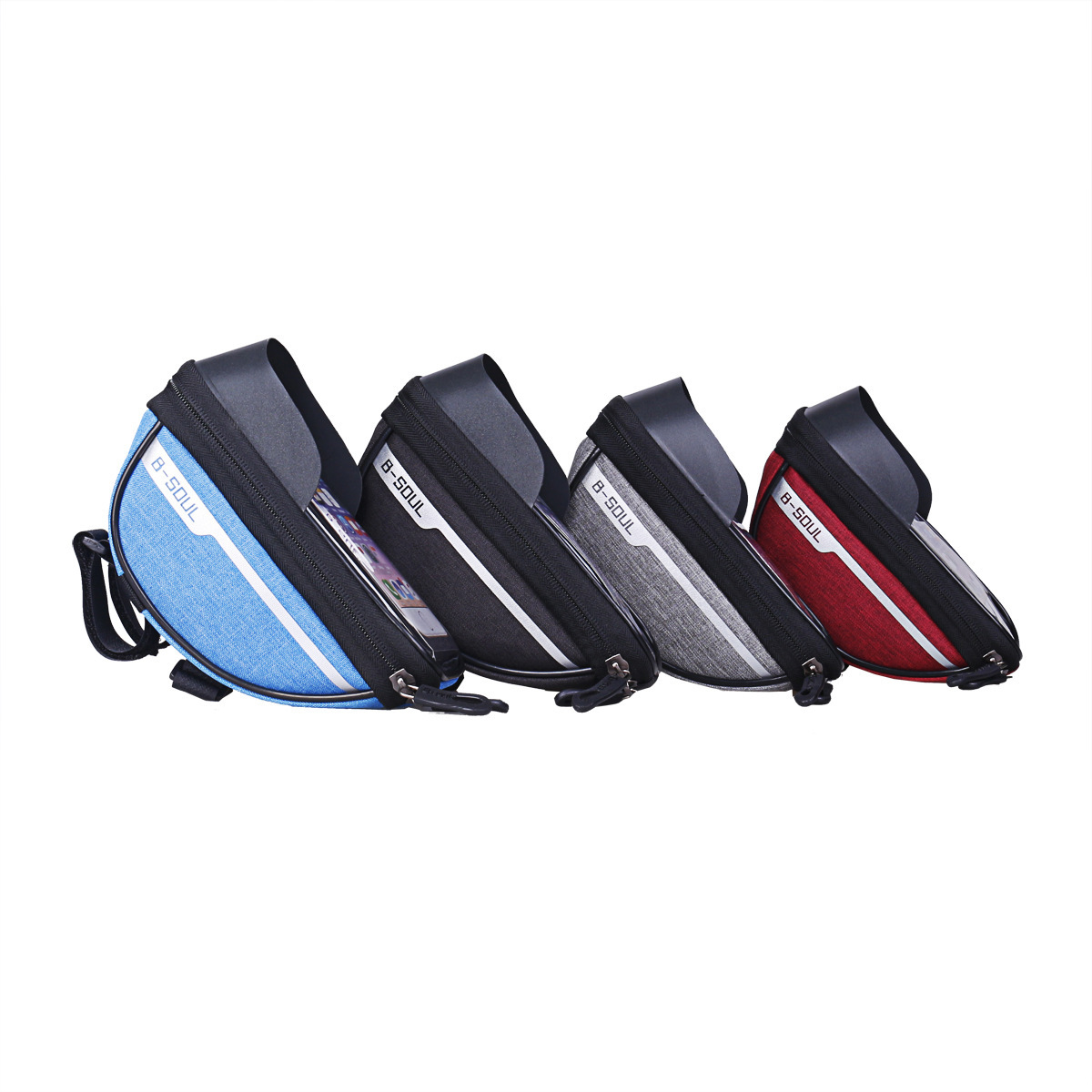 B- SOUL bicycle bag bicycle handlebar bag front beam brim bag riding water-repellent bag touch screen mobile phone bag_voghion.com
