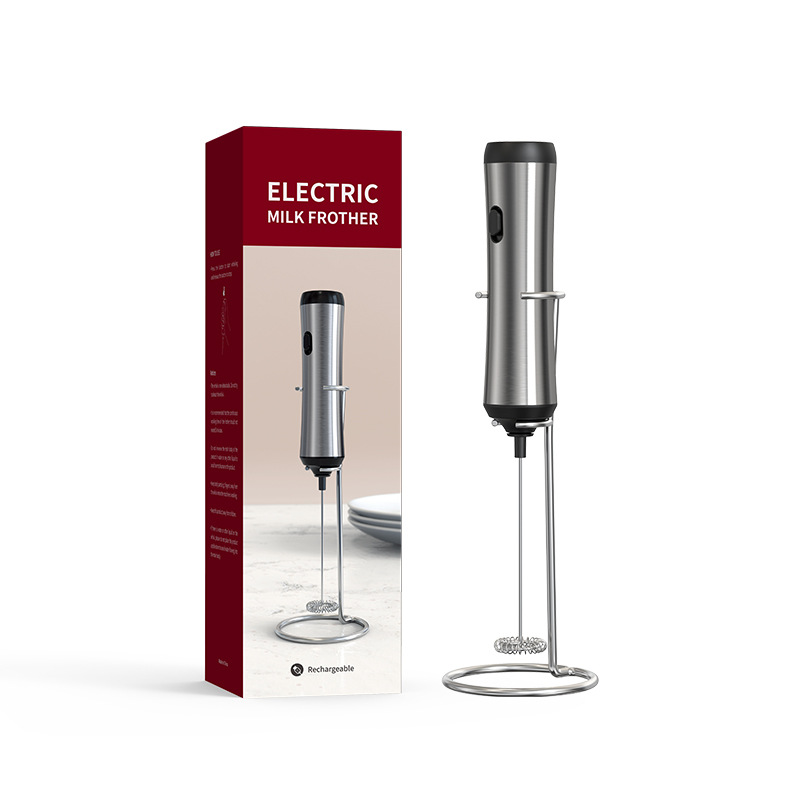 Factory wholesale rechargeable milk beater Amazon new handheld milk frother TypeC lithium rechargeable milk beater
