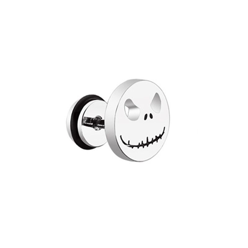 Factory Direct European and American fashion earrings stainless steel skull stud earrings skull ear buckle trendy men's earrings