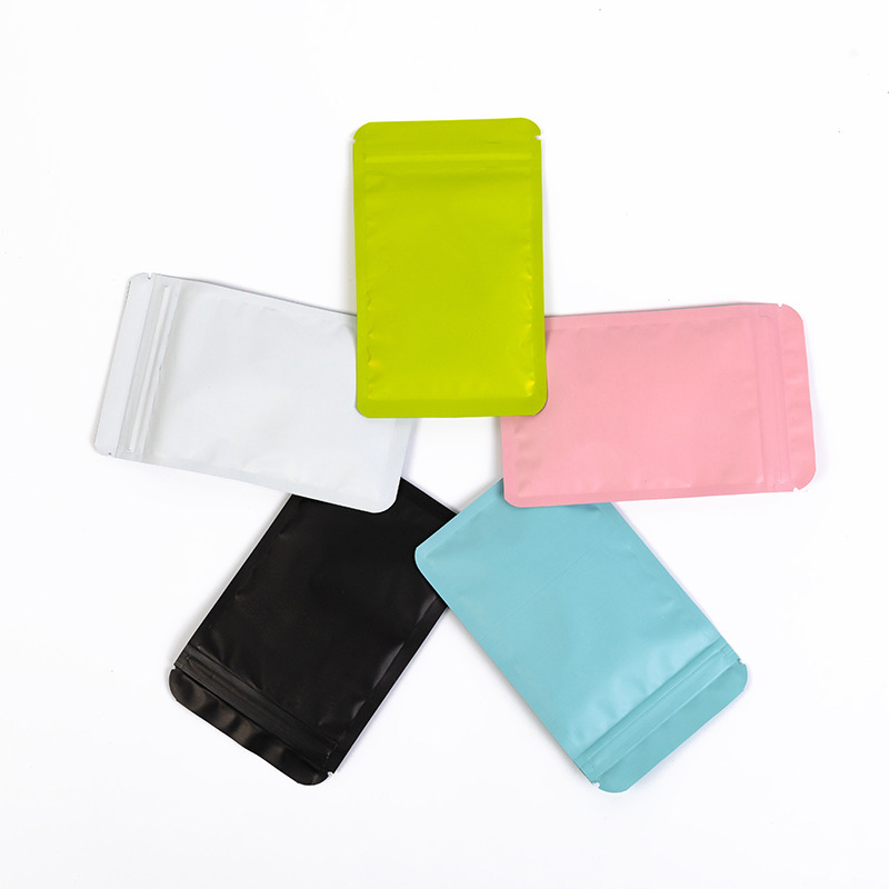 Macaron color self-sealing bag blind bag jewelry small bag candy food grade sealed bag aluminized jewelry packaging bag