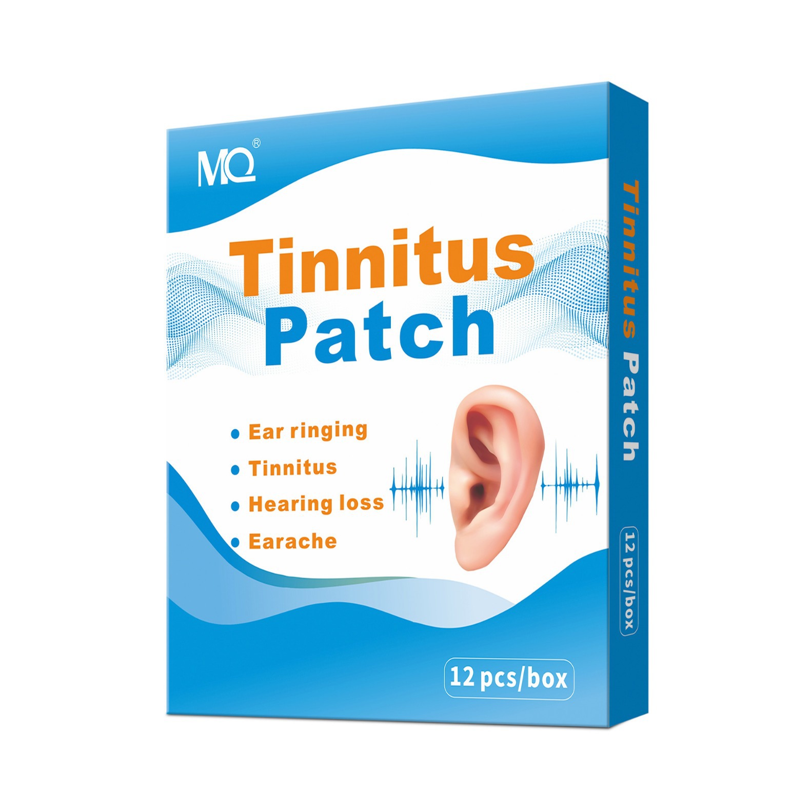 MQ Tinnitus patch ear stickers English AliExpress Amazon cross-border 12 stickers/bag box one-piece delivery