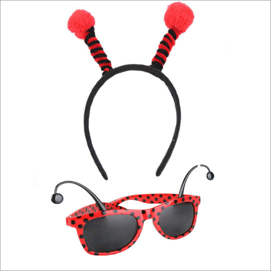 Ladybug Costume Bee Ladybug Headband Glasses Ladybug Girl Decoration Cartoon Party Props Fly Dress Up Props