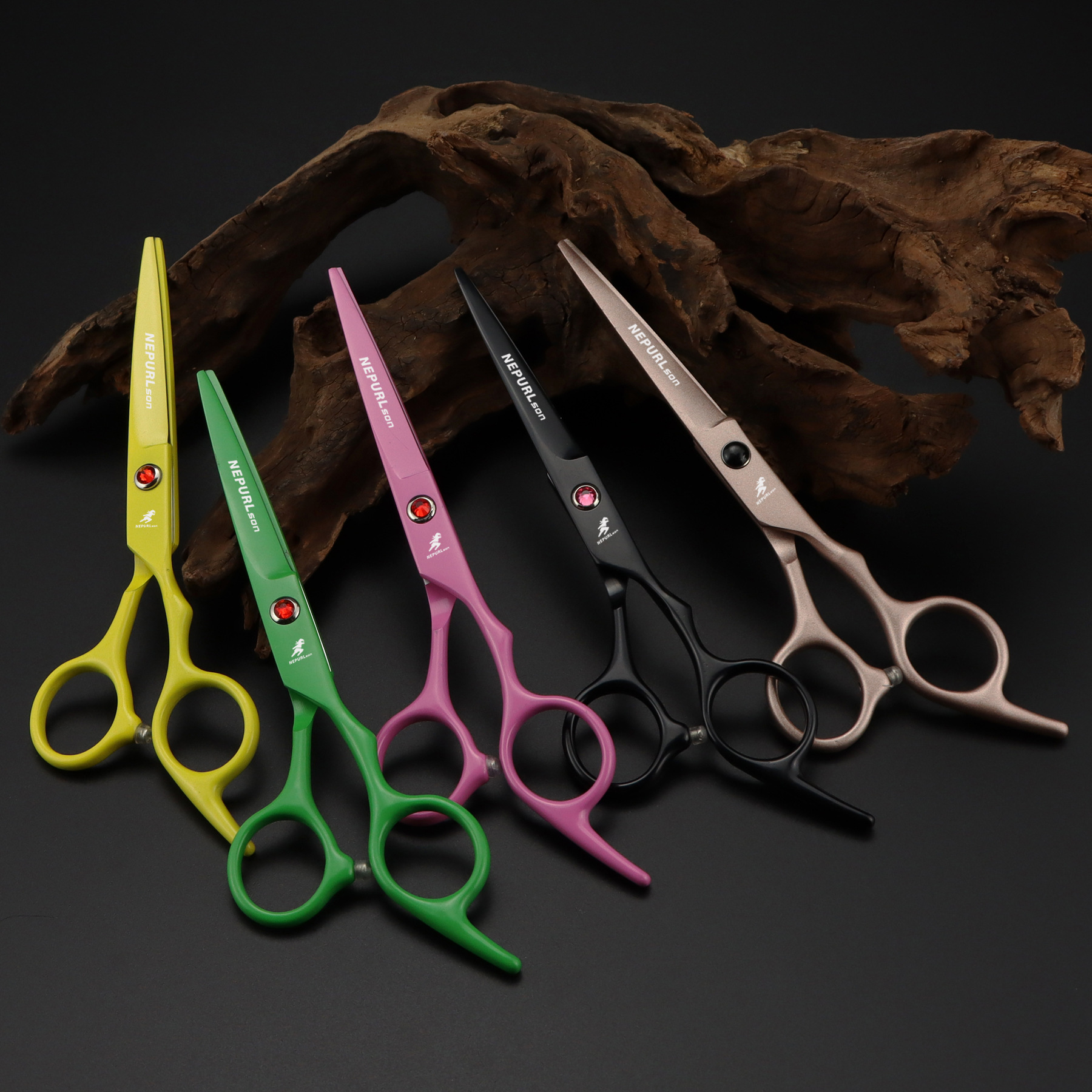 6.0 inch Neptsen paint color hairdressing scissors barber scissors flat scissors tooth scissors thin scissors 03-3
