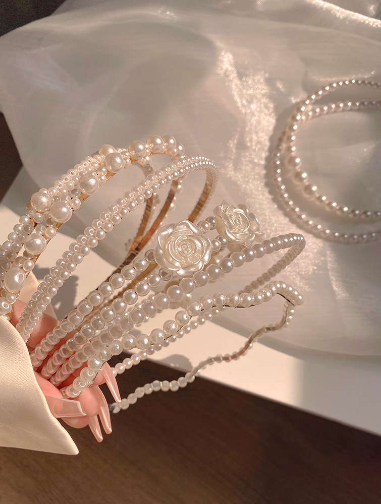 韩国编织小珍珠发箍百搭麻花压发头箍气质简约发卡仙气头饰女夏季