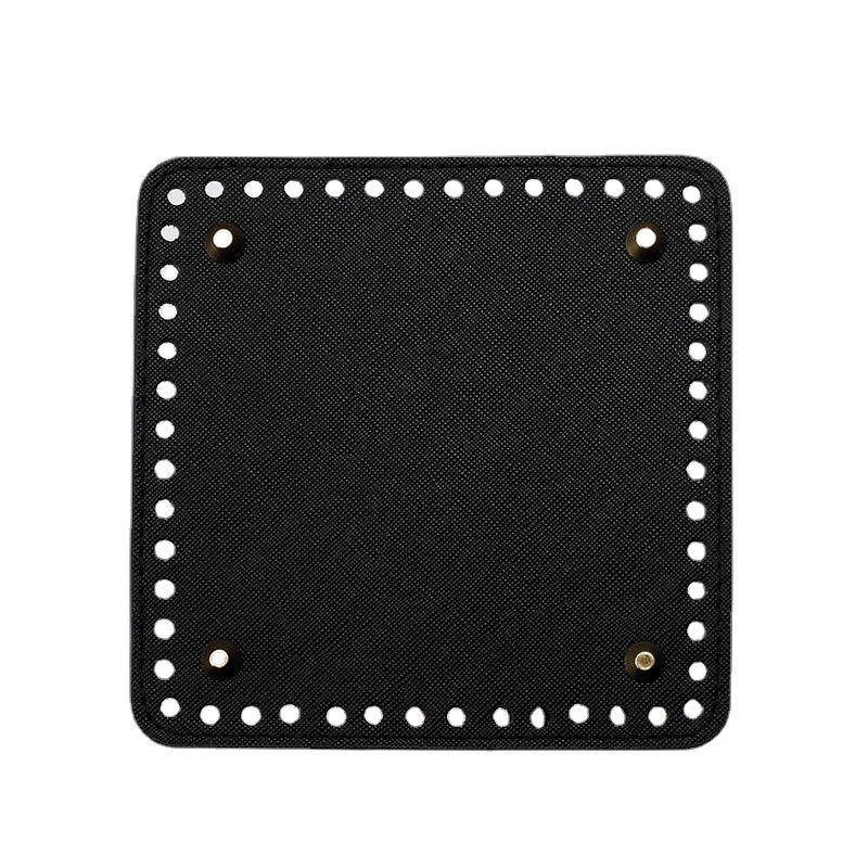 Luggage hardware diy elegant woven bag bottom 15cm square leather bottom plate handmade bag base accessories