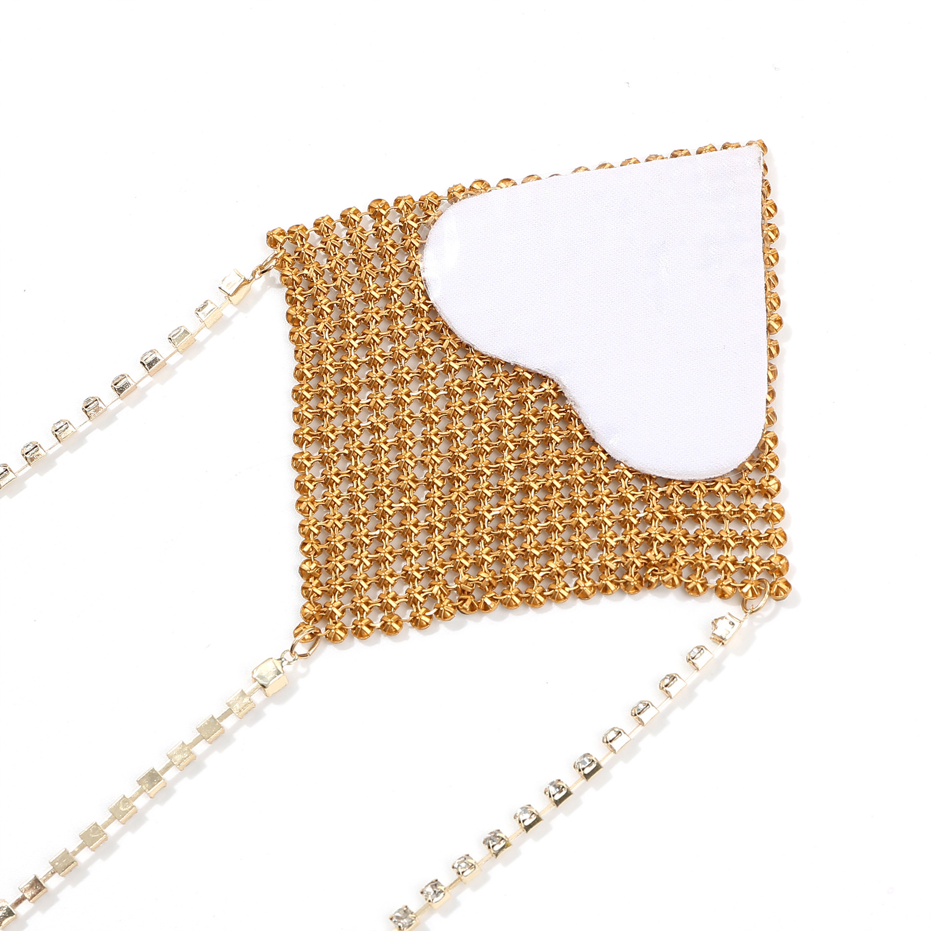 New Women's Rhinestone Chest Sticker European and American All-match Body Chain Chest Chain Sexy Chest Nipple Cover Chain