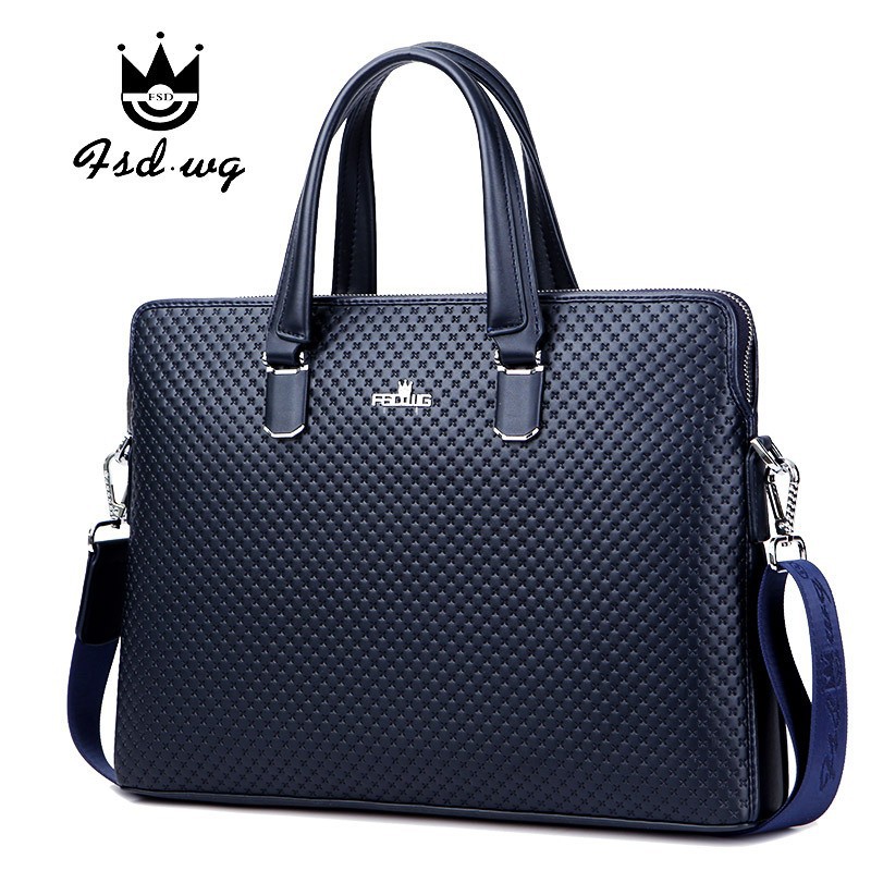 Cross-border Hot-selling Briefcase Factory Direct Supply Embossed Saffiano Men's Bag Portable Business Bag Shoulder Bag Crossbody Bag