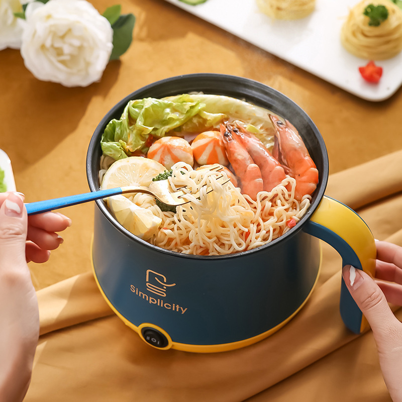 ノンスティックミニ電気炊飯器寮生蒸し沸騰統合家庭用ハンドルポット麺ポット|undefined