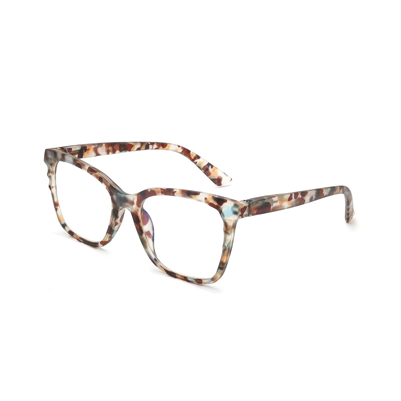Amazon hot selling anti-blue light reading glasses big face slimming European and American fashion reading glasses classic large frame spring leg
