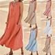 Amazon independent station wish2023 summer European and American foreign trade pocket sleeveless round neck Women's cotton and linen dress