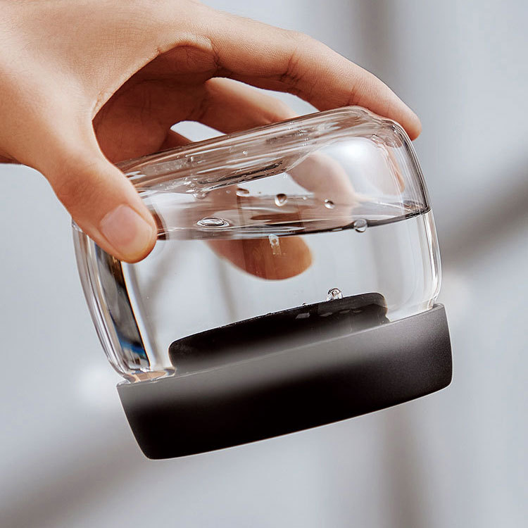 Kitchen Transparent Sealed Jar Vacuum Coffee Bean Preservation Jar Glass Storage Jar Moisture-proof Food Storage Jar