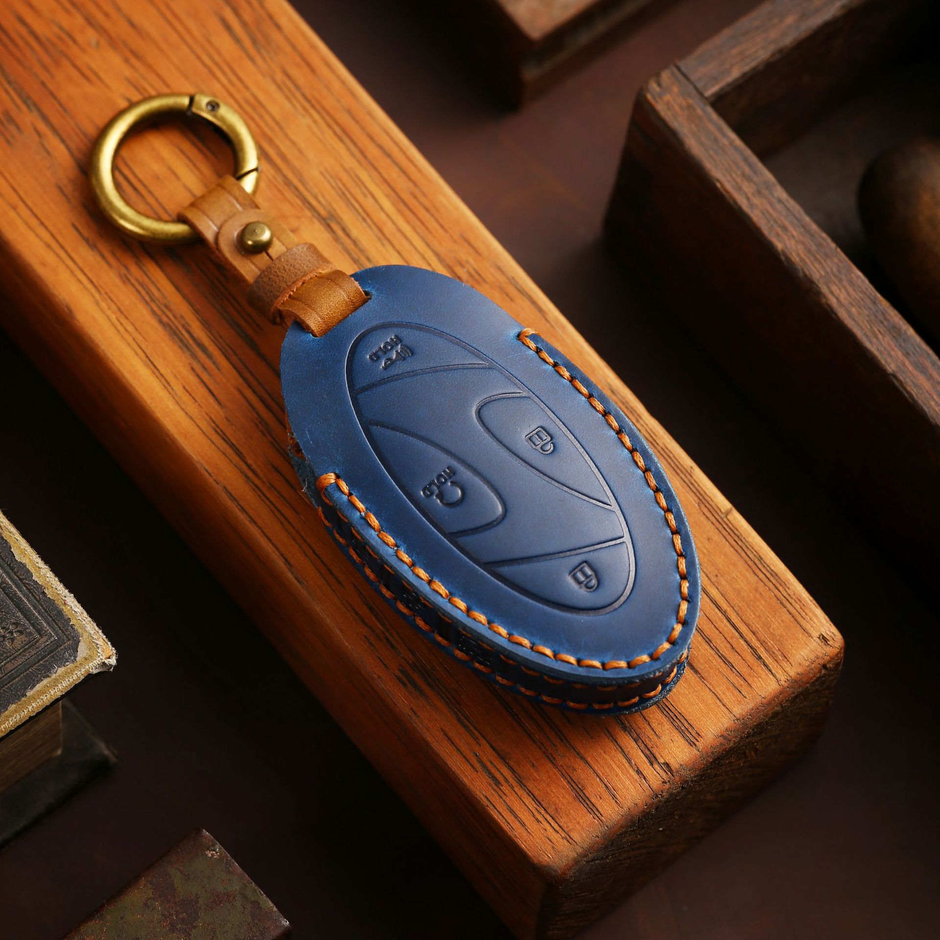 Key bag for South Korea modern car key cover handmade high-end protective cover leather supplies wholesale leather