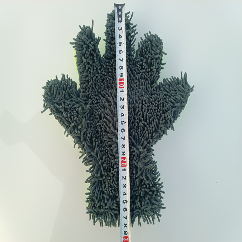 New five-finger chenille bear paw car wash gloves car cleaning tool is not easy to damage the car paint car cleaning supplies cloth