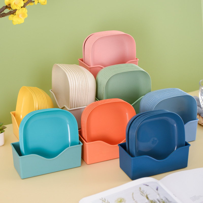 Factory direct selling garbage dish bone dish household bone dish bone dish creative plastic dish small plate with base