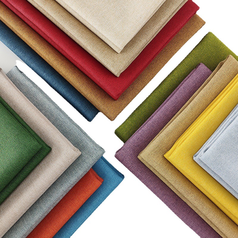 Linen Fabric Wholesale Cotton and Linen Fabric Polyester Fine Linen Fabric Soft Bag Pillow Cushion Car Cover Sofa Fabric
