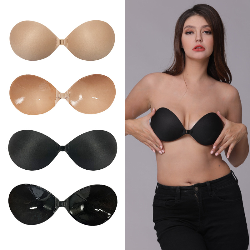 Factory spot Amazon explosions trimming European and American large size silicone bra round Cup gathered invisible chest patch