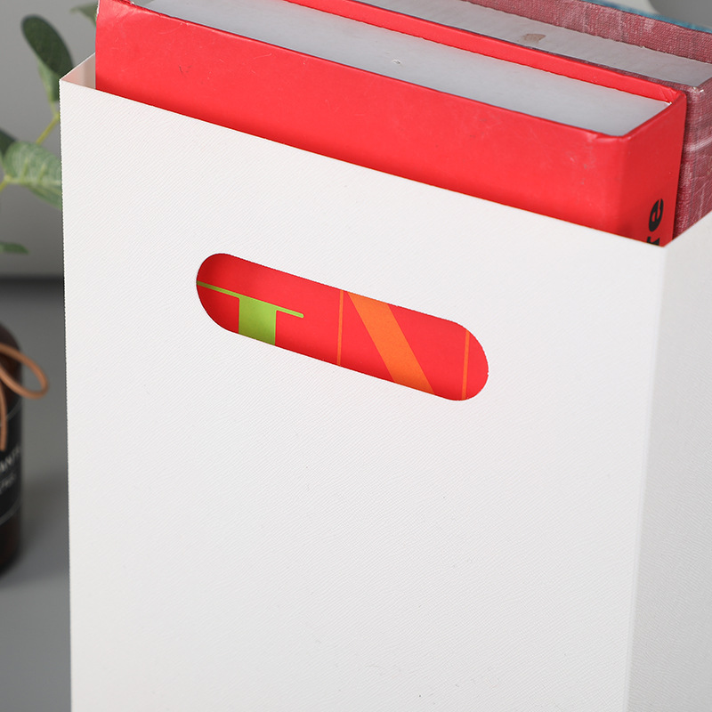 New simple white file book desktop organizing storage box folding storage box large capacity fruit storage basket