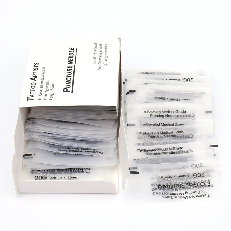 Liqi tattoo in stock Disposable piercing needle disinfection bag puncture needle model complete puncture tools cross-border supply