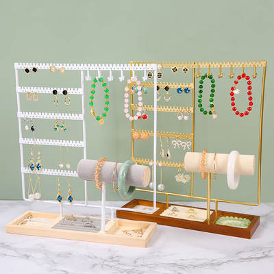 Wrought Iron 108 Hole Earrings Jewelry Rack Jewelry Props Storage Box Jewelry Rack Suitable for Bracelet Necklace Ring