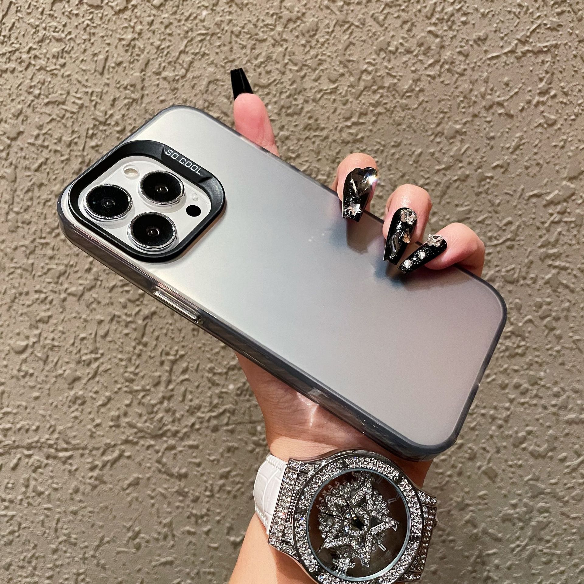 IMD Color Silver for Apple 16PRO Hard Case Solid Color Premium iPhone13/XR Simple Phone Case