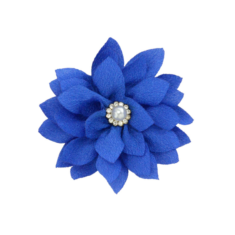 Foreign trade hot-selling sharp angle Lotus Pearl Rhinestone chiffon small flowers diy hair accessories clothing shoes and hats decorative accessories