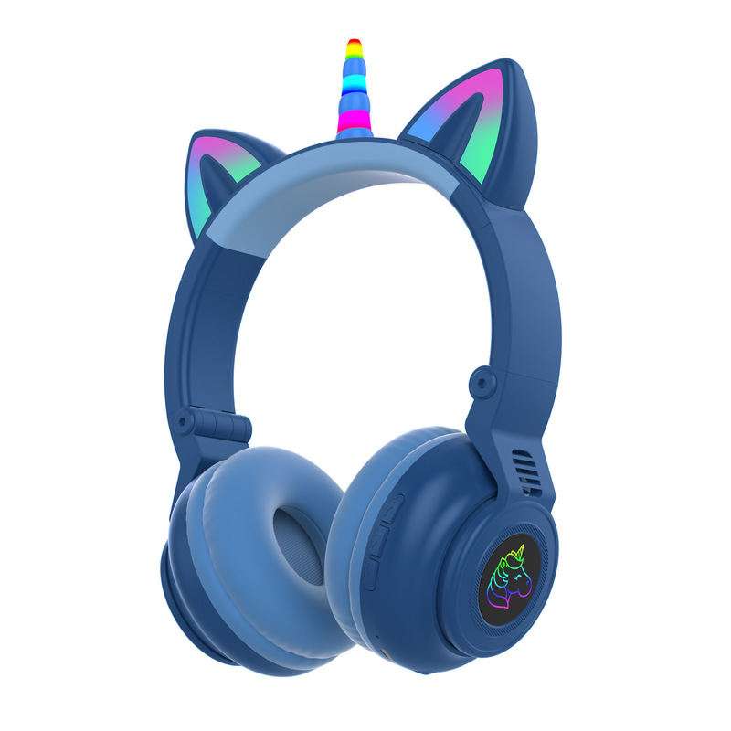 クロスボーダーSTN-27ヘッドセットbluetoothイヤホンユニコーン発光カード可能ワイヤレススポーツ猫耳イヤホン|undefined