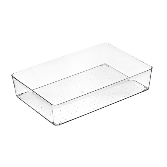 Japanese-style desktop drawer storage box partition kitchen tableware stationery finishing small box transparent plastic compartment artifact