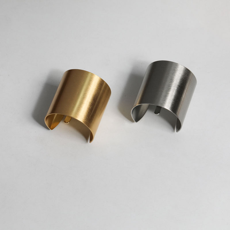 Japanese style hair hook metal style brushed ponytail hook rope pin gold silver cold style high-grade hair buckle jewelry