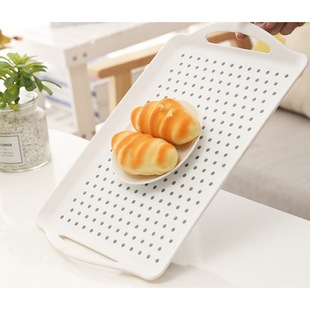 Supply Shuangjian brand rectangular binaural handle wave point TPR non-slip aviation tray