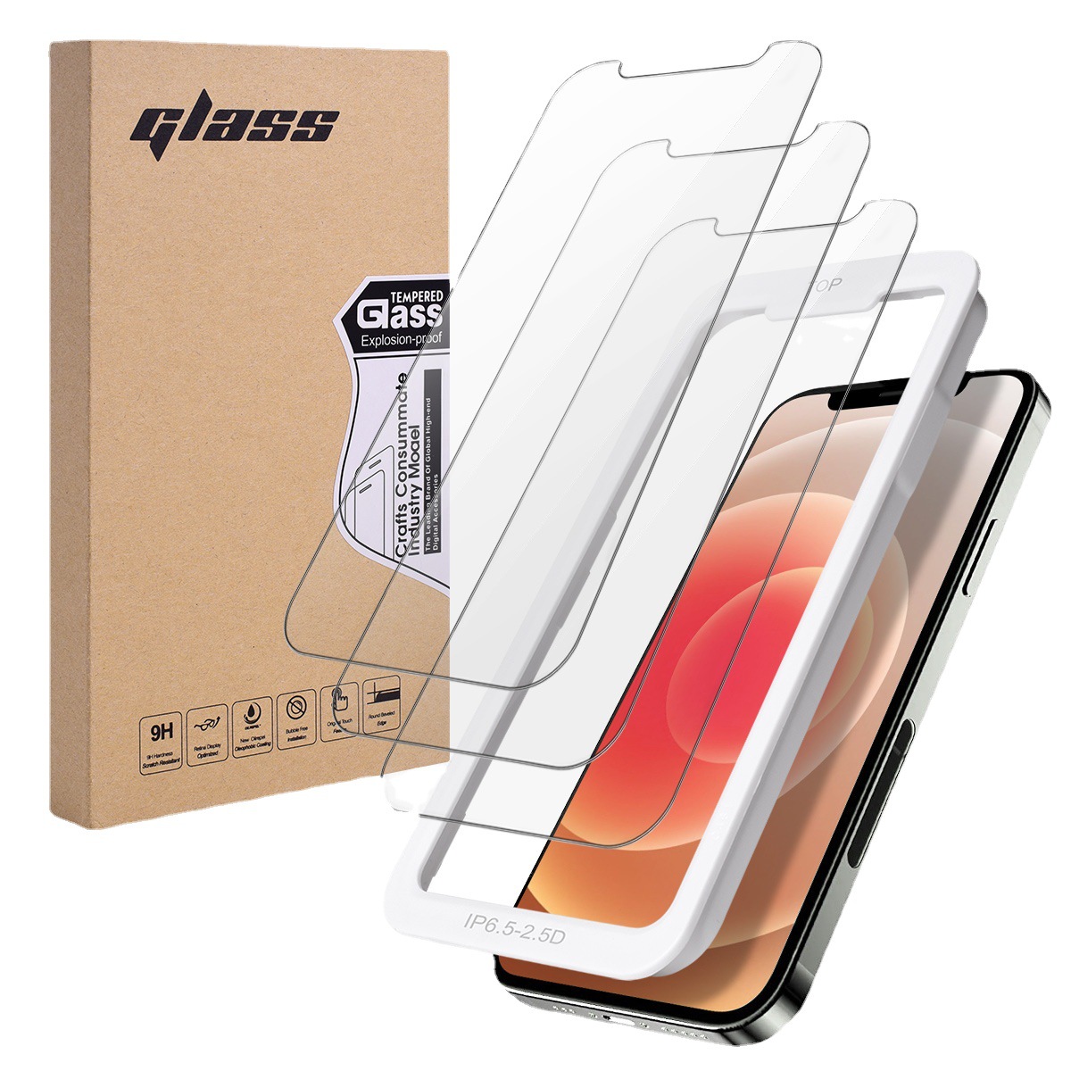 Apple 16pro Max Tempered Film iPhone16E Anti-Peep Film 15pro Full Screen Purple 14pm13 Frosted Film