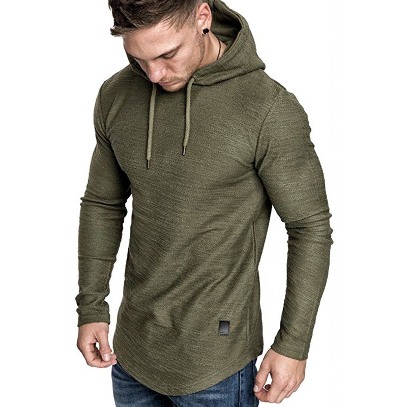 American heavy high street fashion brand hooded T-shirt men's summer loose casual Raglan long sleeve European size men's T-shirt jacket