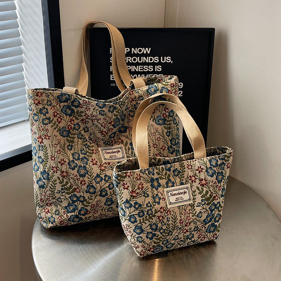 Large Capacity Canvas Bag 2024 New Trendy Fashionable All-match Shoulder Handbag Instagram Style Student Class Bag for Women