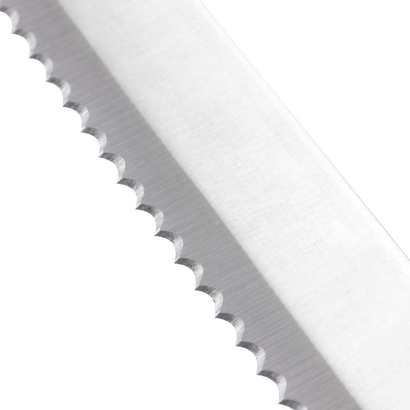 Stainless Steel Serrated Bread Knife Cake Cutting Tool Cake Piece Toast Dense Serrated Knife Home Baking Tool