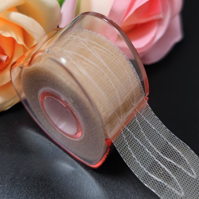 Lace double eyelid stickers invisible flesh color natural fiber strip lace hollow olive beauty stickers four optional