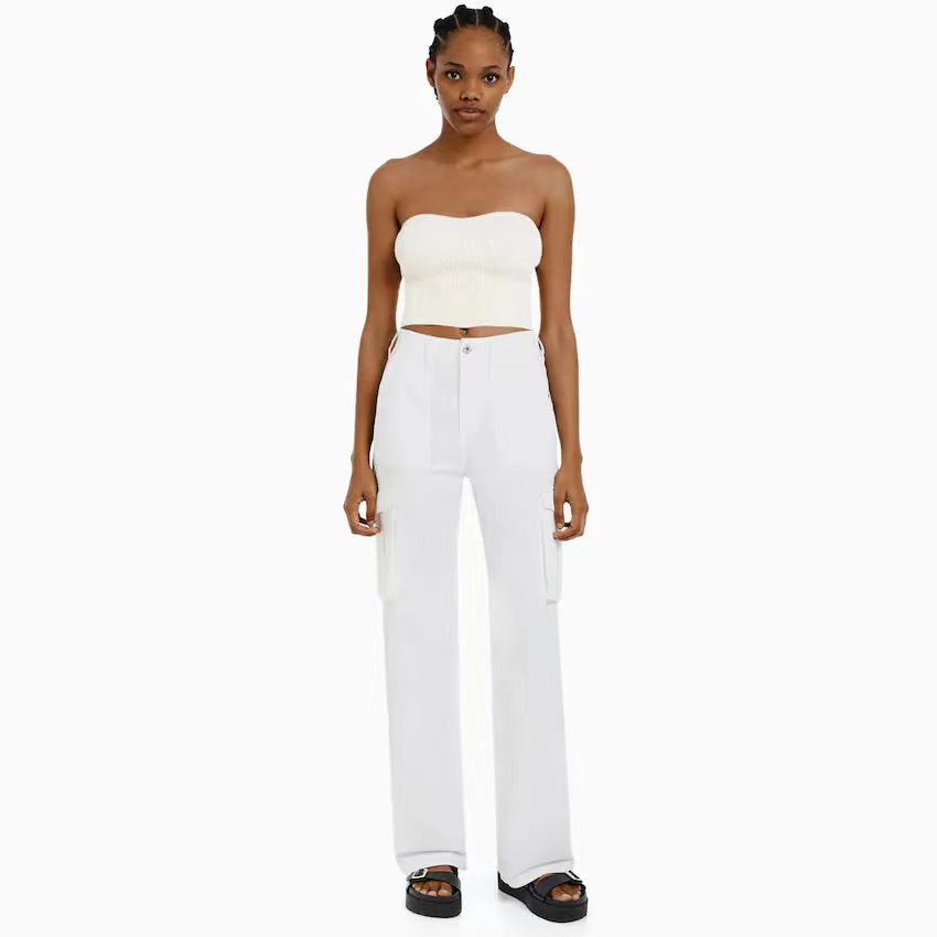 2023 Cross-border Summer New Arrival Casual All-match Army Green Cockwork Pants Hot Girls High Waist Slimming Pants Women's Fashion