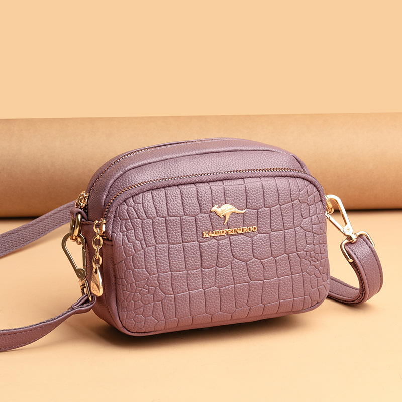 Bag women's bag new 2024 slung shoulder bag women's fashion crocodile pattern small square bag Europe and the United States a generation of hair