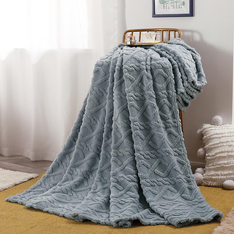 Modern Simple ins Wind Tower Skin Fleece Blanket Solid Color Single Layer Blanket for Spring and Summer Lightweight Air Conditioning Blanket Cover Blanket