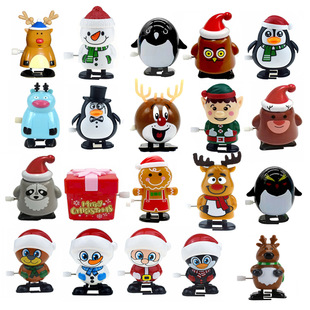 20 Series of Winding Chain Penguin Winding Santa Claus Elk Christmas Toy Set Cross-border Supply