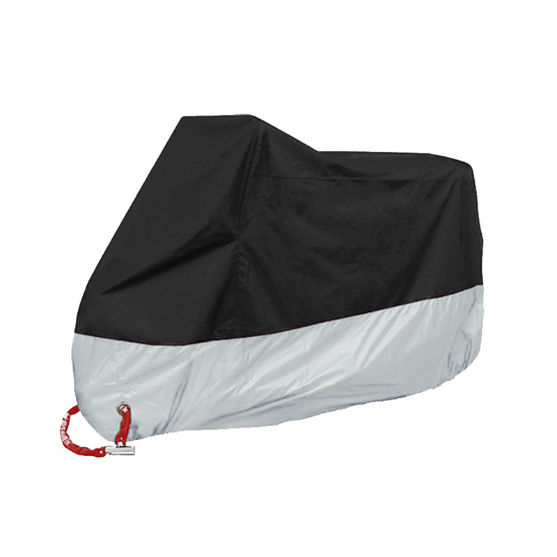 Cross-border wholesale motorcycle cover with lock Amazon 210D silver coated cloth sun-proof rain-proof dustproof motorcycle clothing
