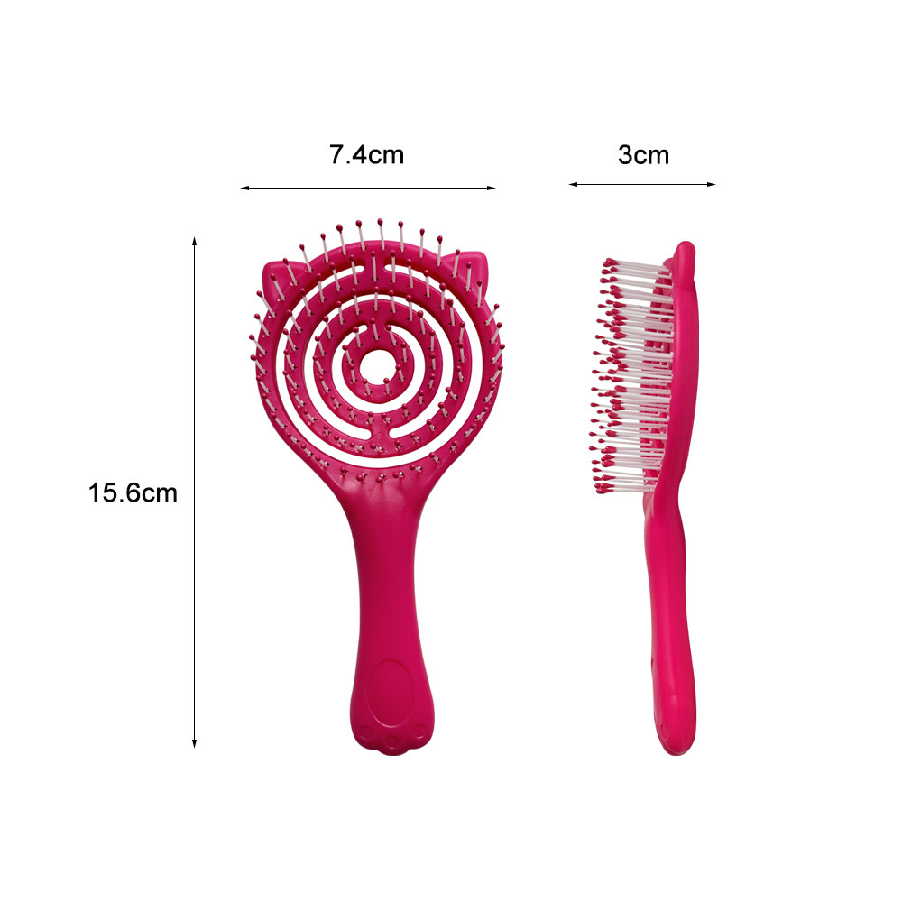 Hot sale comb cat ear hair comb cartoon mini portable air cushion comb air bag comb hollow ribs comb massage comb