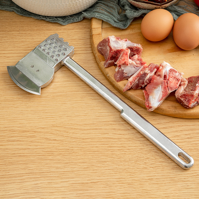 Multi-functional aluminum alloy axe type meat floss meat hammer kitchen cutting meat tender meat hammer household tools tapping meat hammer direct supply
