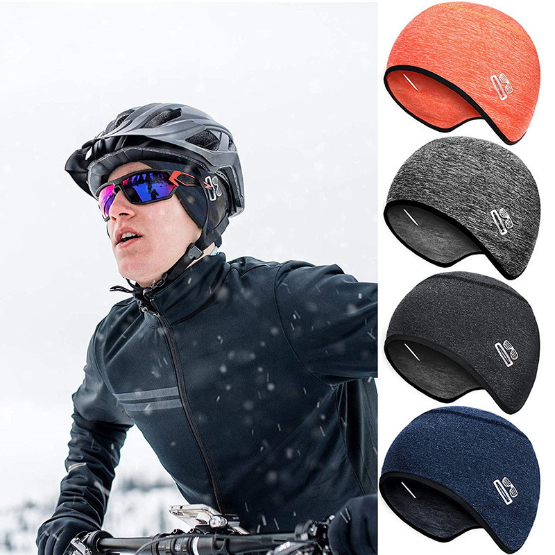 Sports warm ear cap earmuffs skull cap mountaineering running fleece melon skin cap helmet lining winter riding skull cap
