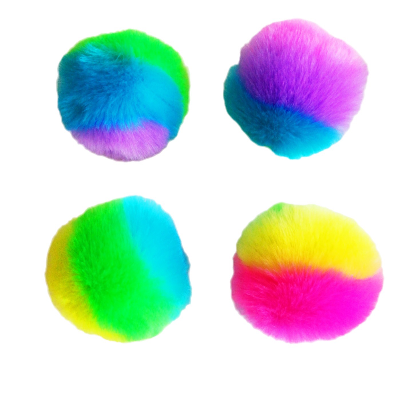 6cm colorful strip imitation fur ball DIY bag clothing accessories artificial fur ball spot wholesale