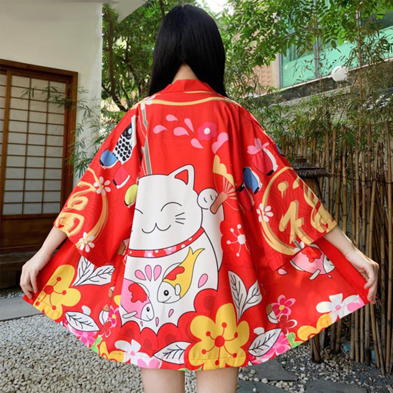 Summer Chinese Style Sunscreen Clothing Student Tang Suit Literary Style Improved Kimono Couple Clothing Cardigan Thin Coat Top Trendy