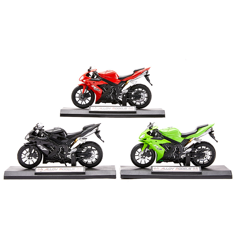 Cross-border 1:12 Yamaha alloy motorcycle model children's toy car decoration sliding car model boy toy