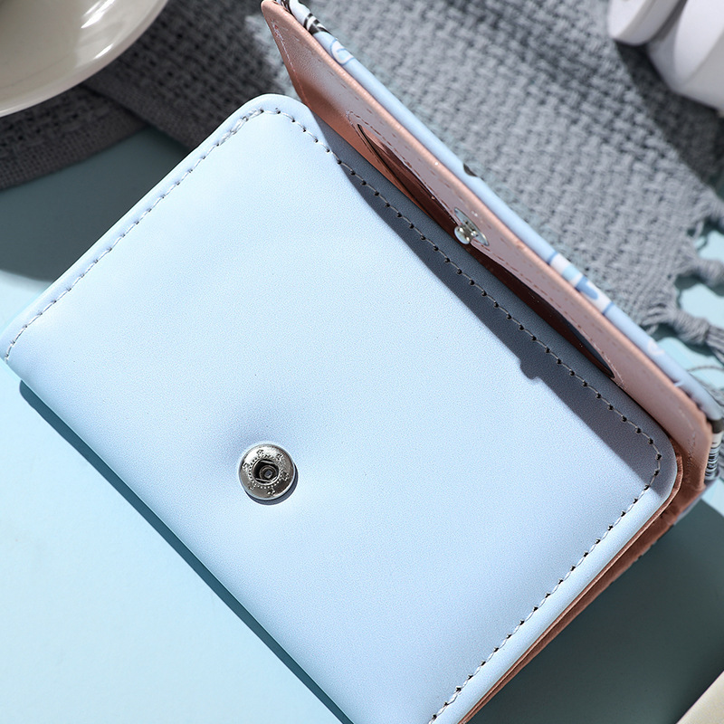 Factory direct 30% discount wallet female niche personality high sense cute cartoon small coin purse student short wallet