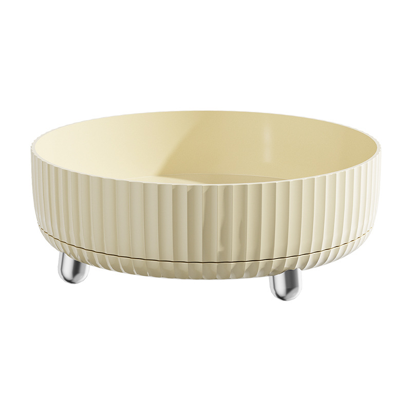 Kitchen Rotatable Storage Rack Light Luxury Household Large Capacity Desktop Multifunctional Condiment Plastic Storage Box Wholesale