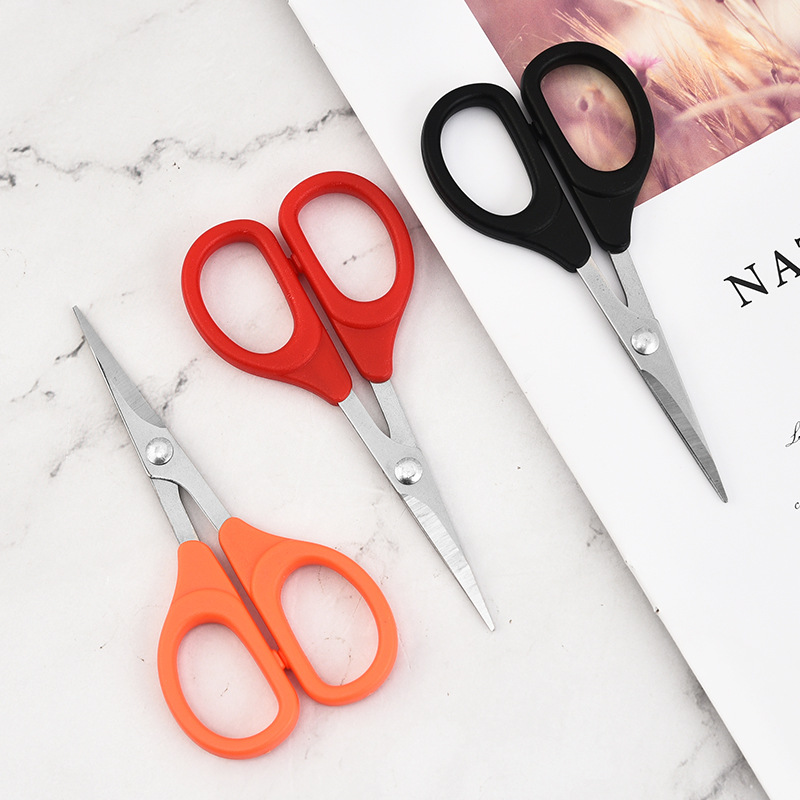 Factory Handmade Scissors Office Scissors Student Stationery Paper Cutting Knife Household Stainless Steel Scissors Children's Handmade Scissors